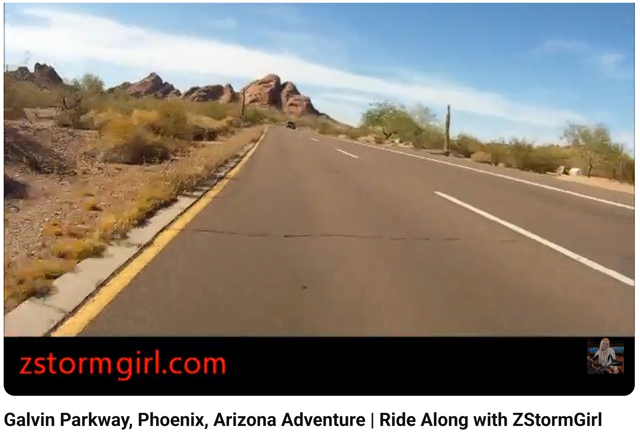 Galvin Parkway, Phoenix, Arizona Adventure | Ride Along with ZStormGirl