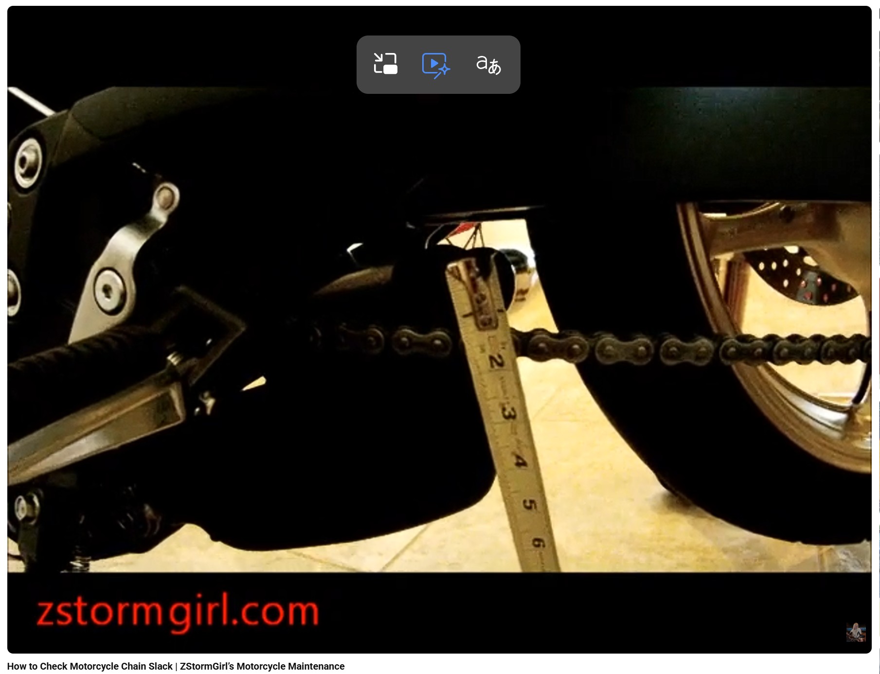 How to Check Motorcycle Chain Slack | ZStormGirl’s Motorcycle Maintenance