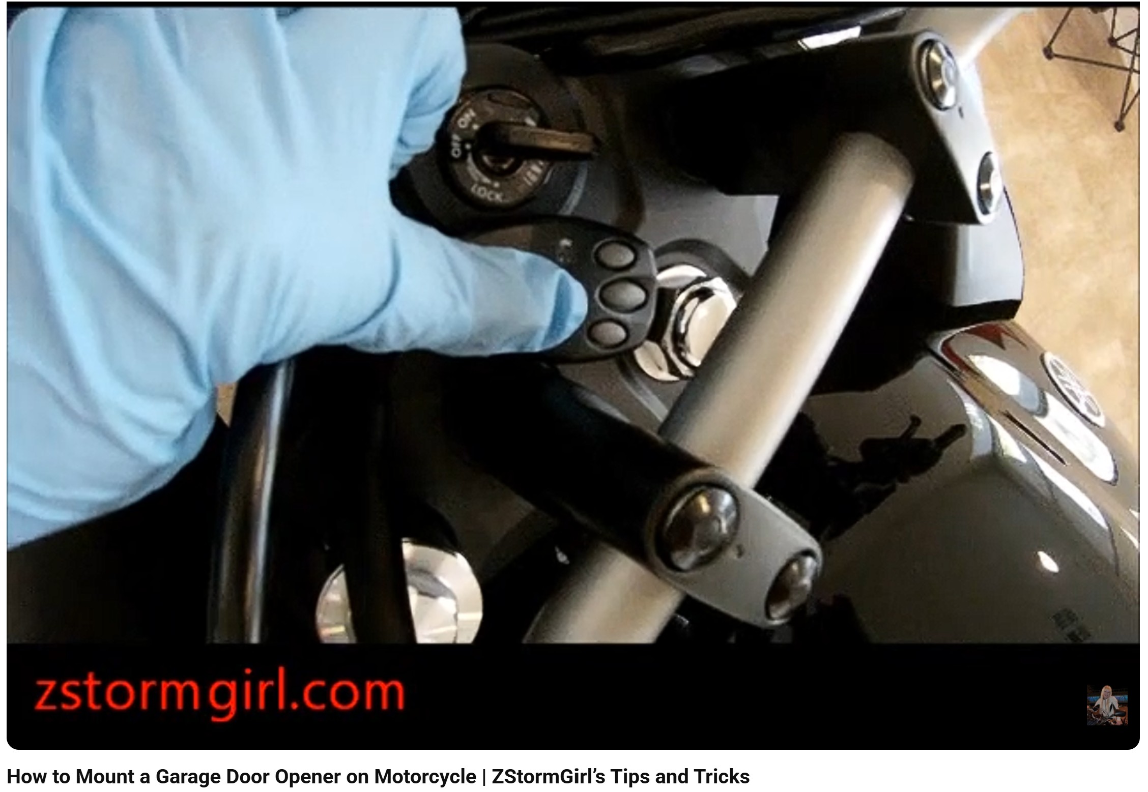 How to Mount a Garage Door Opener on Motorcycle | ZStormGirl’s Tips and Tricks