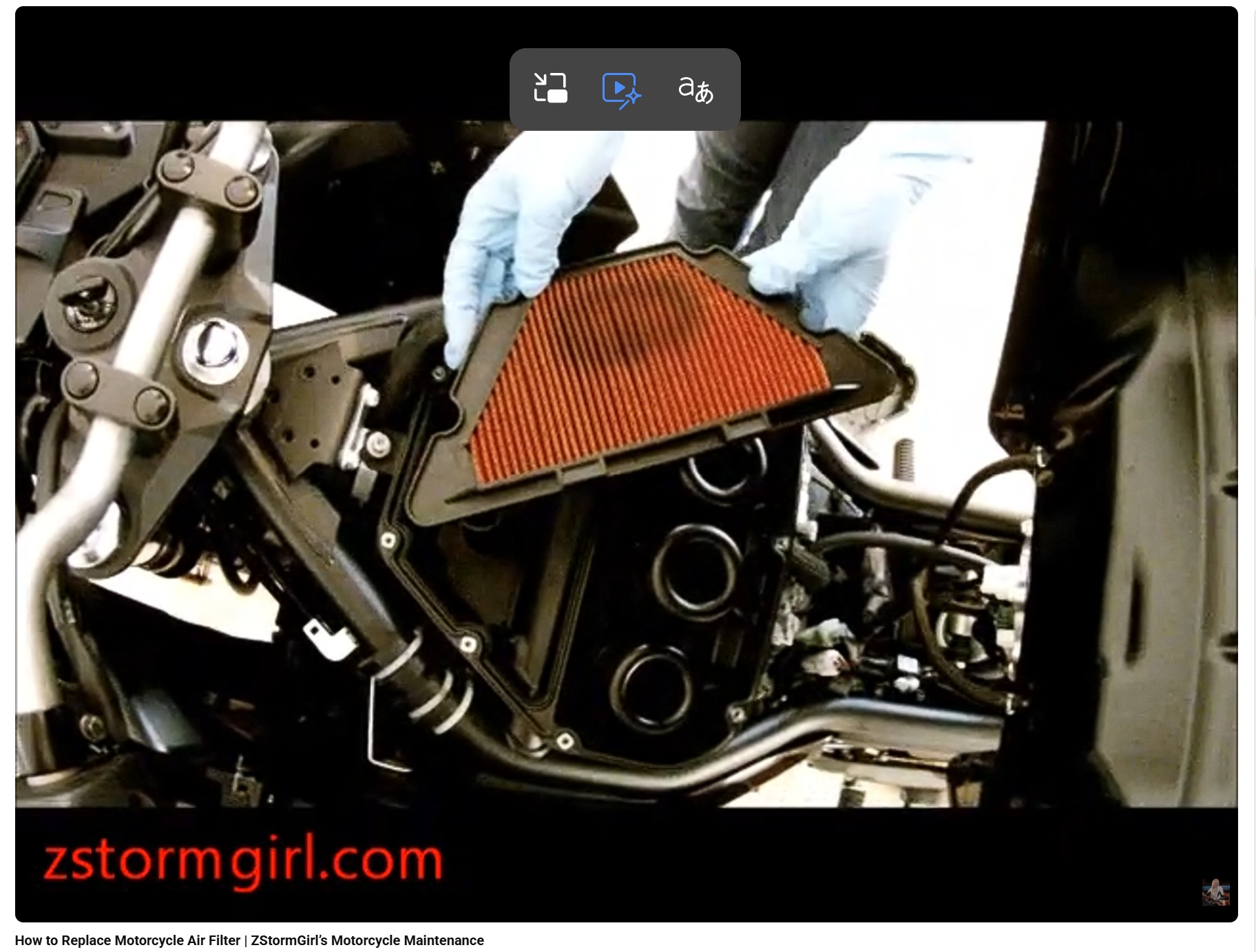 How to Replace Motorcycle Air Filter | ZStormGirl’s Motorcycle Maintenance