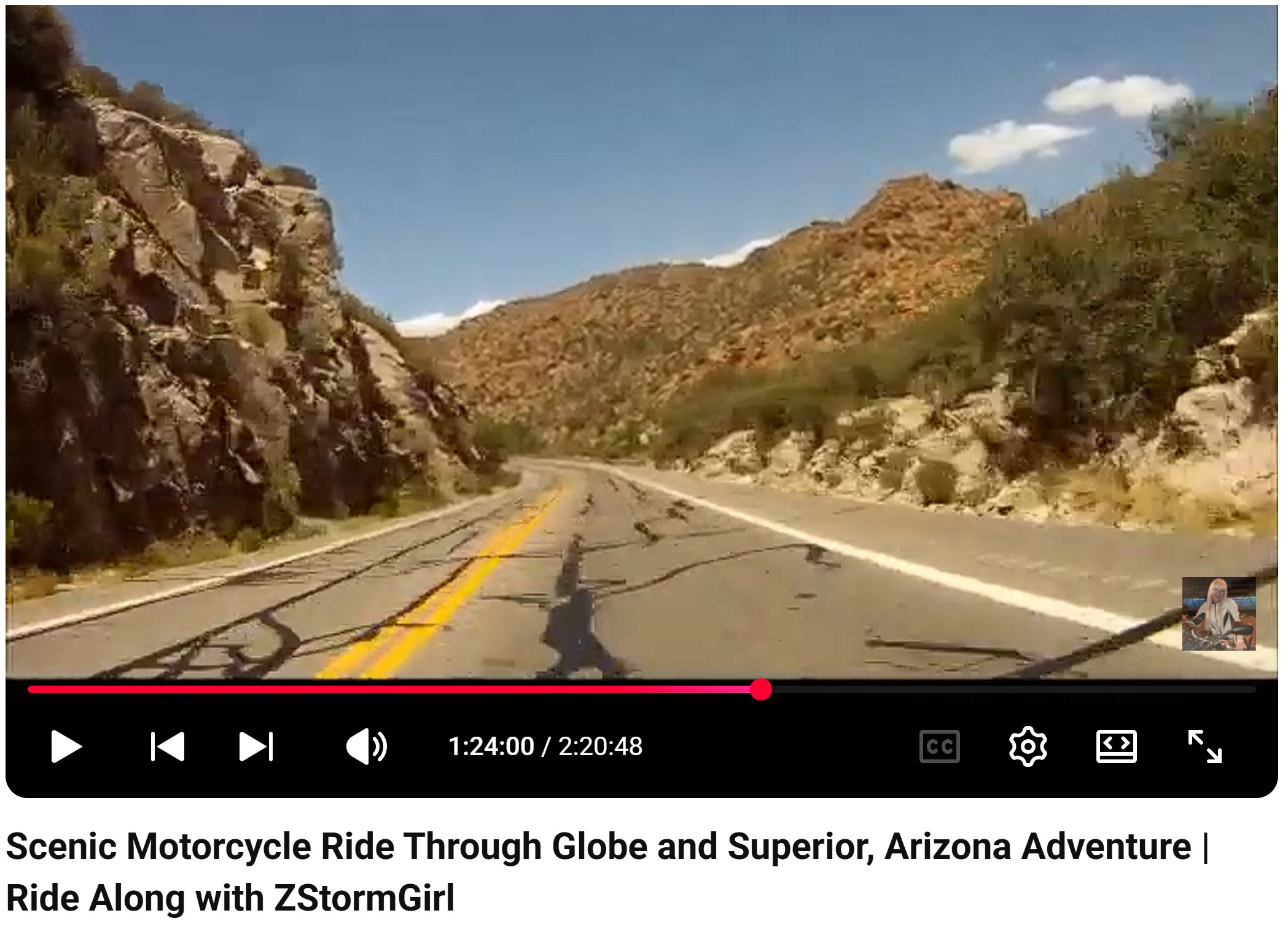 Scenic Motorcycle Ride Through Globe and Superior, Arizona Adventure | Ride Along with ZStormGirl